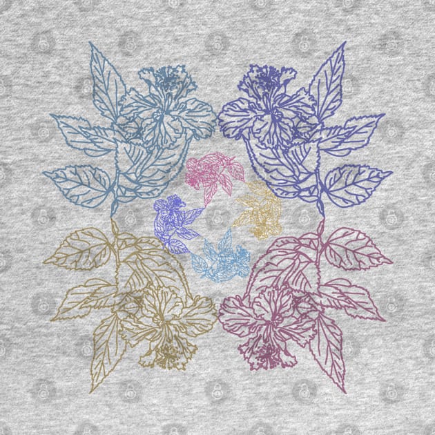 Geometrtic beautiful colorful floral design by Earthy Planty